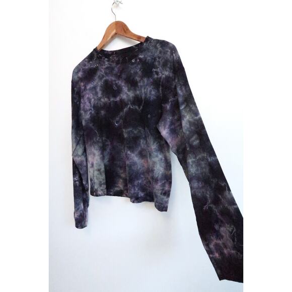RAQUEL ALLEGRA Nebula Cloud Tie-Dye Boxy Long Sleeve Tee Top Farfetch 0 XS $265 - Picture 3 of 9